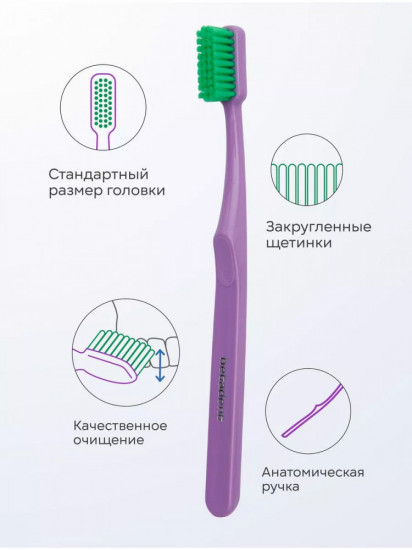 Зубная щетка средняя с колпачком