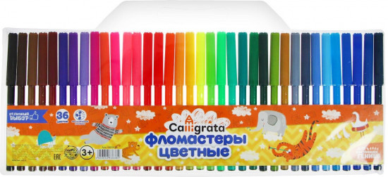 Фломастеры цветные с вентилируемым колпачком