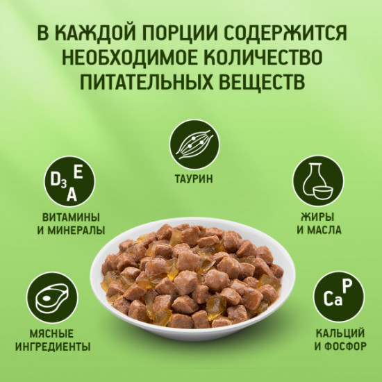 Корм для взрослых кошек с курицей в желе