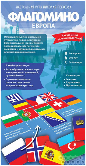 Игра настольная «Флагомино Европа»