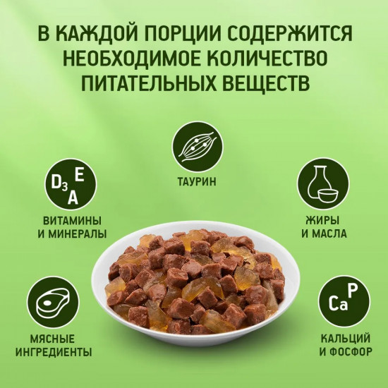 Корм для взрослых кошек «Сочная говядина в желе»
