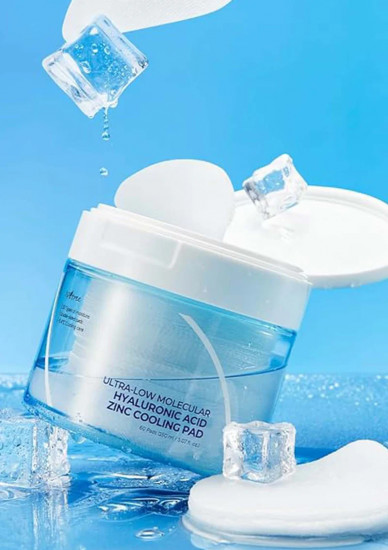 Увлажняющие пэды с охлаждающим эффектом «Ultra-Low Molecular Hyaluronic Acid Zinc Cooling Pad»