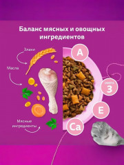 Сухой корм для котят с молочной начинкой, индейкой и морковью «Вкусные подушечки» - Фото 4