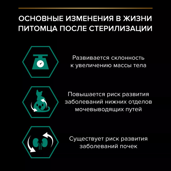 Сухой корм для стерилизованных кошек для поддержания здоровья почек с индейкой