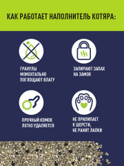 Наполнитель для кошачьего туалета комкующийся «Активированный уголь» - Фото 3