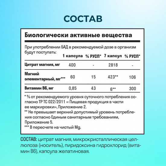 Капсулы «Магний цитрат»