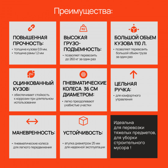Тачка садово-строительная