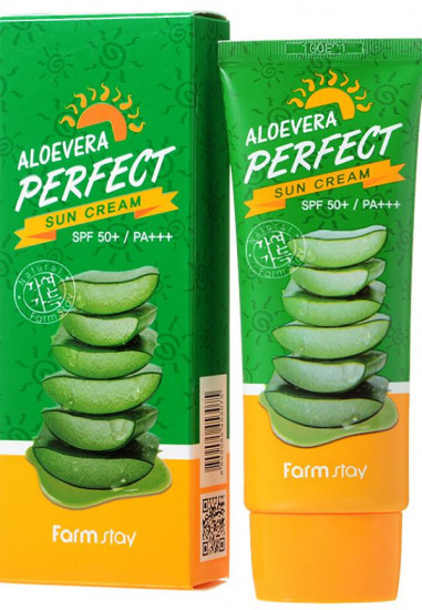 Крем для лица солнцезащитный «Aloe vera Perfect Sun Cream SPF50+»