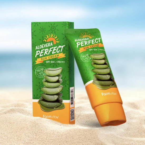 Крем для лица солнцезащитный «Aloe vera Perfect Sun Cream SPF50+»