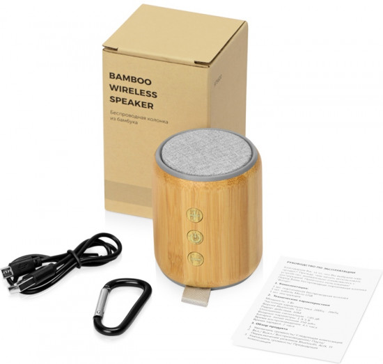 Портативная колонка из бамбука «Bongo»