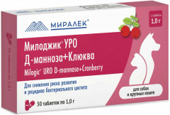 Лакомство функциональное для снижения риска развития и рецидива бактериального цистита для собак и крупных кошек «Милоджик Уро Д-манноза + Клюква» - Фото 4