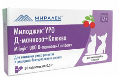 Лакомство функциональное для снижения риска развития и рецидива бактериального цистита для мелких собак и кошек «Милоджик Уро Д-манноза + Клюква» - Фото 4