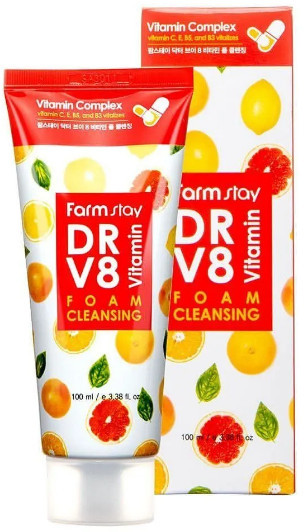 Пенка для лица витаминная очищающая «DR.V8 Vitamin Foam Cleansing»
