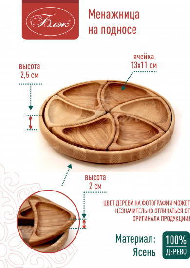 Менажница на подносе 2в1