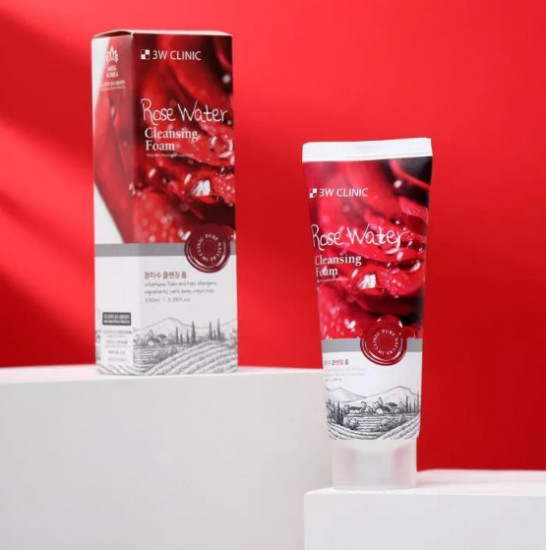 Пенка для лица с розовой водой очищающая «Rose Water Foam Cleansing»