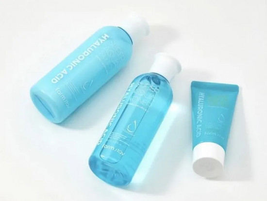 Набор уходовых средств для лица с гиалуроном увлажняющий «Super Aqua Skin Care 3 Set»