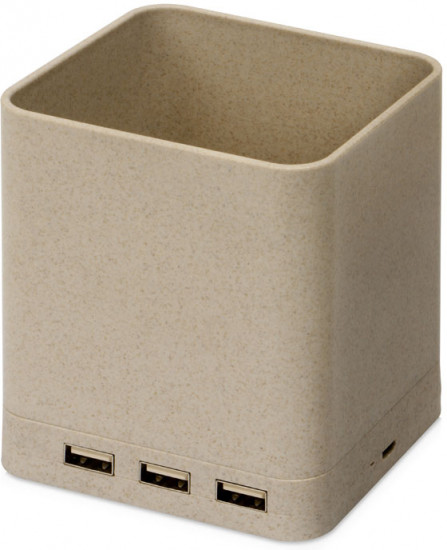 Настольный органайзер с функциями USB-хаба и беспроводной зарядки «Cubic»