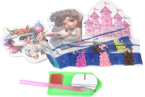 Мозаика кристальная на подставке «Принцесса и единорог»