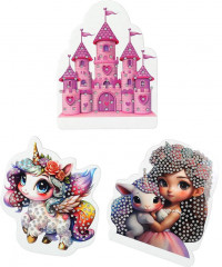 Мозаика кристальная на подставке «Принцесса и единорог» - Фото 2