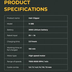 Машинка для стрижки волос V-285 - Фото 7