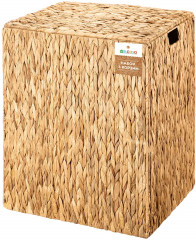 Корзина для хранения плетеная с крышкой и ручками - Фото 5