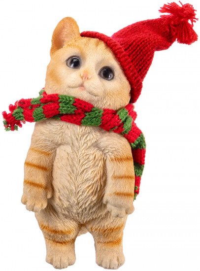 Фигурка декоративная «Рождественский котенок»