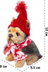 Фигурка декоративная «Рождественский щенок йорк» - Фото 1