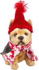 Фигурка декоративная «Рождественский щенок йорк» - Фото 3