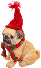 Фигурка декоративная «Рождественский мопс» - Фото 4