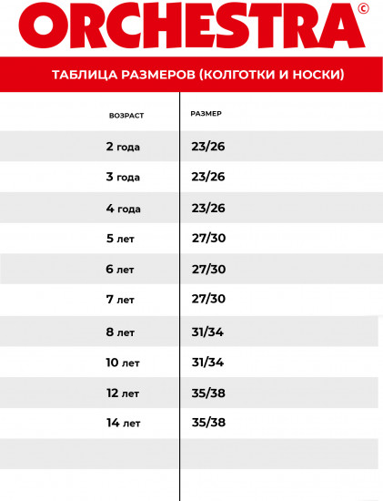 Комплект колготок для девочек