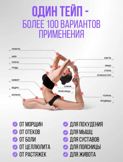 Кинезио тейп для лица и тела