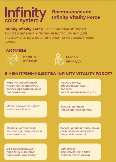 Гель биокератиновый для волос «Vitality Force»