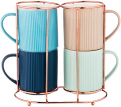 Набор кружек на металлической подставке - Фото 2