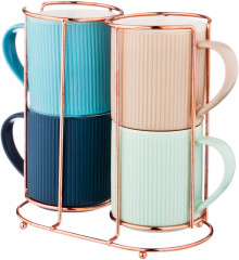 Набор кружек на металлической подставке - Фото 3