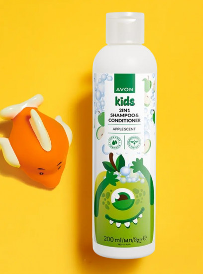 Детский шампунь-кондиционер с яблочным ароматом