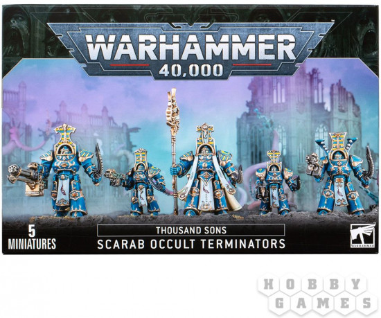 Набор фигурок-миниатюр сборных «WH40K: Thousand Sons Scarab Occult Terminators»