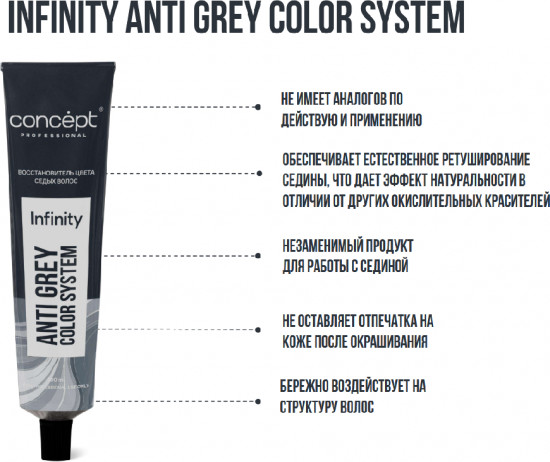 Восстановитель цвета седых волос «Anti Grey», оттенок Пепельно-русый