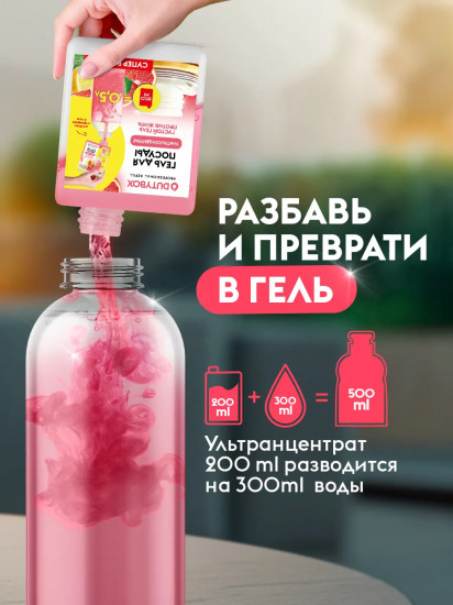 Эко-гель для посуды концентрированный «Лимон и розовый грейпфрут»