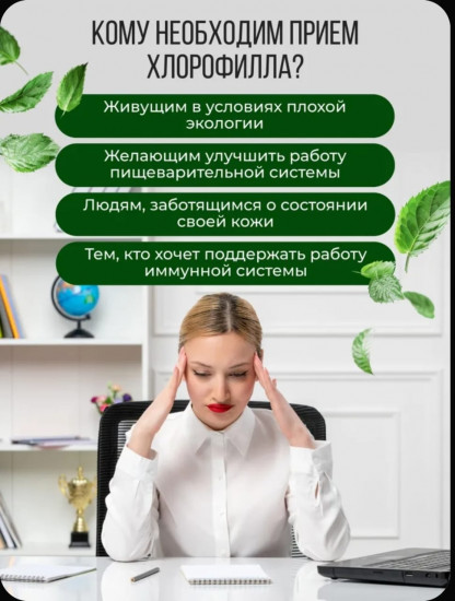 Жидкий пищевой хлорофилл со вкусом мяты для похудения