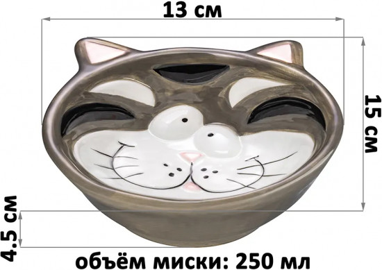 Миска для домашних питомцев «Котик»