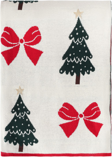 Плед с новогодним рисунком «Christmas Bows»