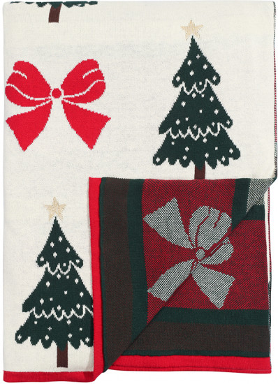 Плед с новогодним рисунком «Christmas Bows»