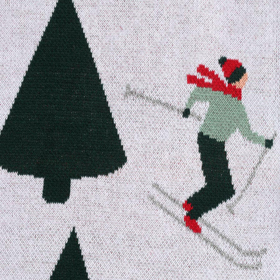 Плед с новогодним рисунком «Let's Ski»