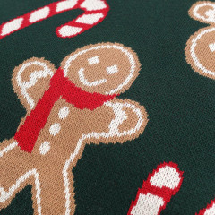 Подушка вязаная с новогодним рисунком «Gingerman» - Фото 3