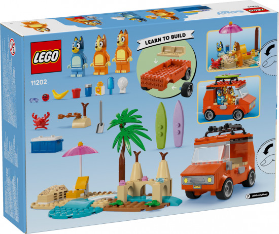 Конструктор LEGO® 11202 Пляжная и семейная поездка на машине Блуи