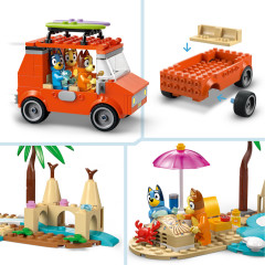 Конструктор Bluey 11202 Пляжная и семейная поездка на машине Блуи. Bluey's Beach & Family Car Trip - Фото 6