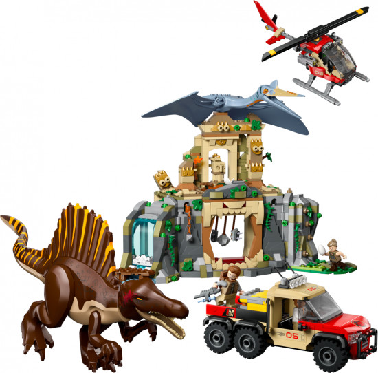 Конструктор LEGO® 76976 Полет на вертолете: спинозавр и кетцалькоатль
