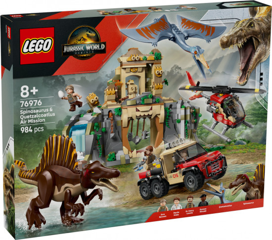 Конструктор LEGO® 76976 Полет на вертолете: спинозавр и кетцалькоатль