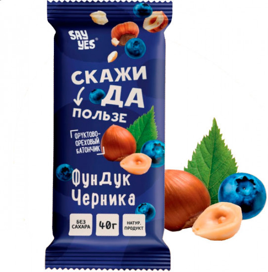 Батончик фруктово-ореховый «Чернослив-черника-фундук»