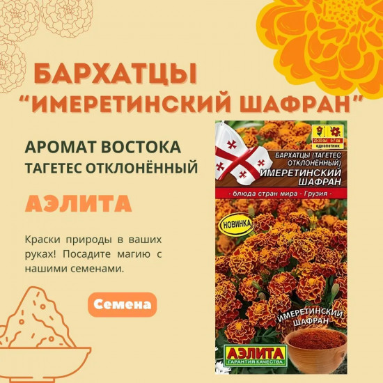 Семена бархатцев «Имеретинский шафран»